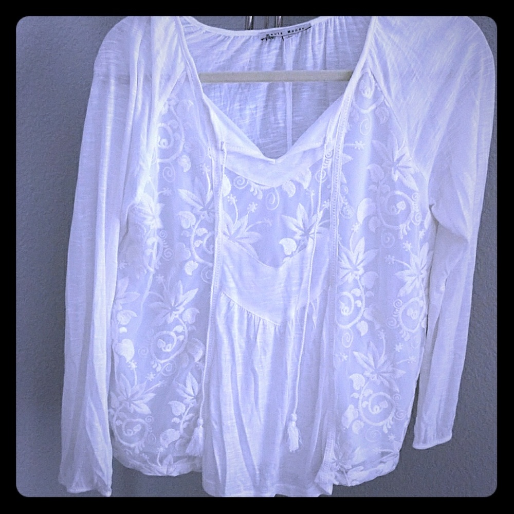 Boho style long sleeve blouse